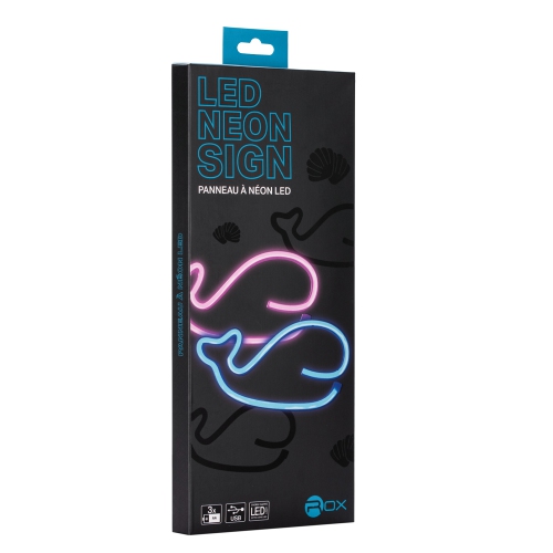 ROX  Whale Led Neon Sign - Battery Powered And USB Operated
