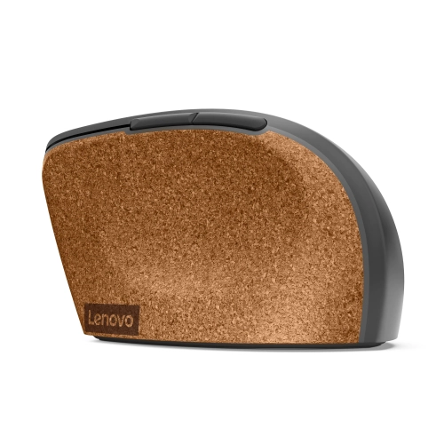 Lenovo Go 2400 DPI Optical Wireless Mouse - Storm Grey with Natural Cork -
