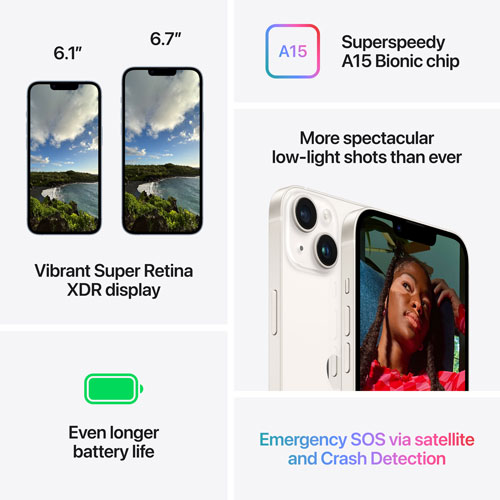 Virgin Plus Apple iPhone 14 512GB - Blue - Monthly Financing