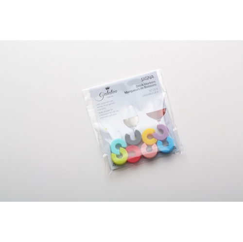 Galateo Signa Silicone Glass Markers/Charms - Set of 8