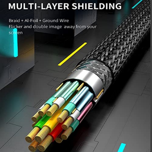 NIERBO 8K HDMI 2.1 Cable 3.3Ft, Supports 48Gbps 8K@60Hz 4K@120Hz eARC HDCP2.2 2.3 Compatible with Apple Sony LG Samsung TV, PS5, PS4, One Series X,