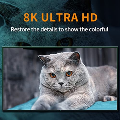 NIERBO 8K HDMI 2.1 Cable 3.3Ft, Supports 48Gbps 8K@60Hz 4K@120Hz eARC HDCP2.2 2.3 Compatible with Apple Sony LG Samsung TV, PS5, PS4, One Series X,