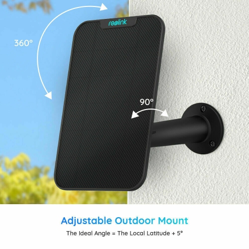 Reolink Solar Panel Power Supply ONLY for Reolink Home Security Outdoor Rechargeable Battery Cameras Argus 2E/Argus 3 Pro/Argus PT/Go Plus/GO PT