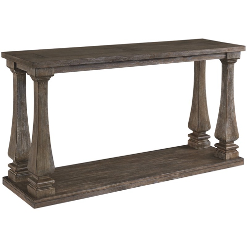 BOWERY HILL  Modern Solid Wood Console Table In In Gray