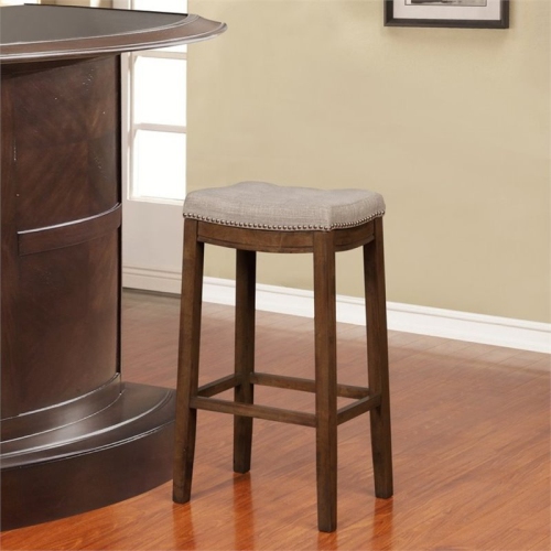 Riverbay Furniture 32" Backless Bar Stool in Rustic