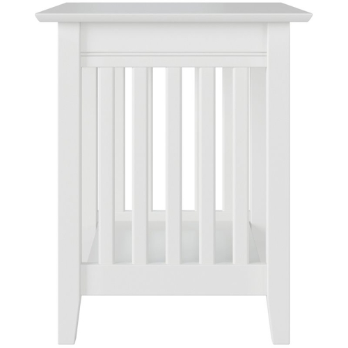 Pemberly Row Charger Printer Stand made of Wood in White Finish