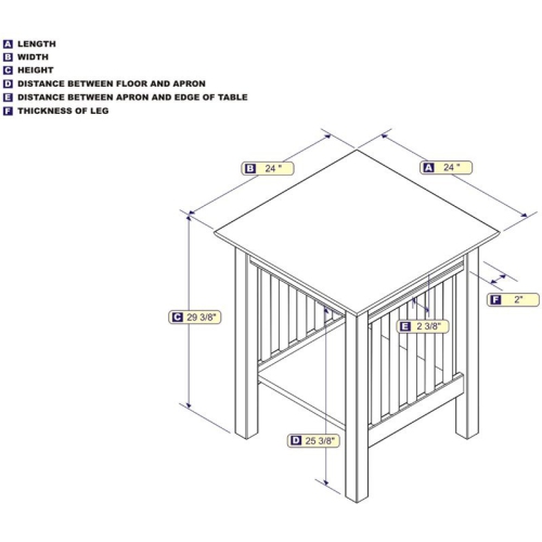 Pemberly Row Charger Printer Stand made of Wood in White Finish