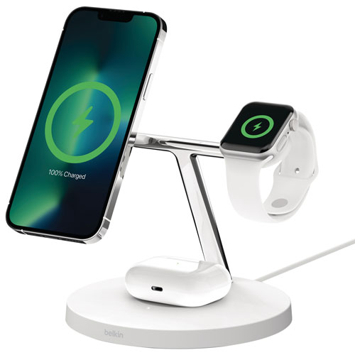Belkin MagSafe 3-in-1 Wireless Charging Stand for iPhone 15/14/13 
