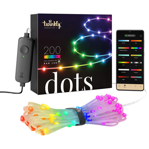 Twinkly Dots Smart 10m RGB LED Light String - 200 Lights