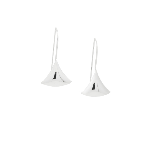 Ag Sterling - Sterling Silver Triangle Threader Earrings