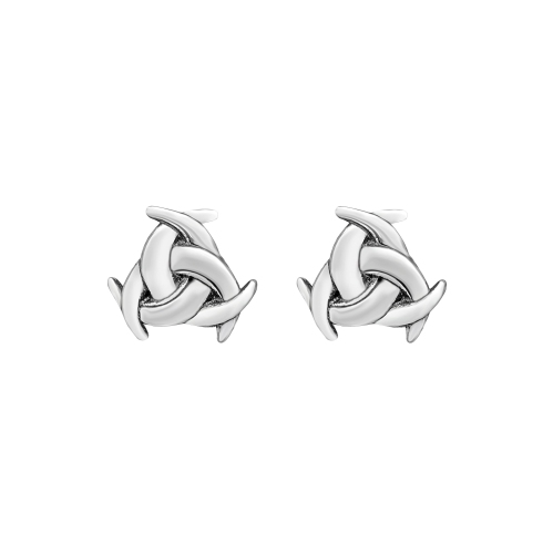 AG STERLING  - Sterling Celtic Knot Stud Earrings In Silver
