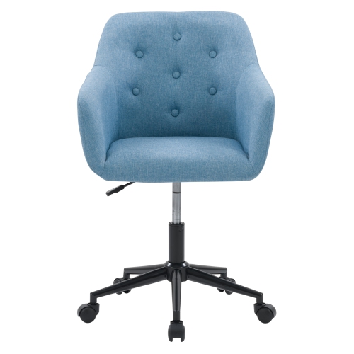 CorLiving WGY-534-C Marlowe Upholstered Button Tufted Task Chair, Light Blue