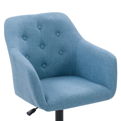 CorLiving WGY-534-C Marlowe Upholstered Button Tufted Task Chair, Light Blue