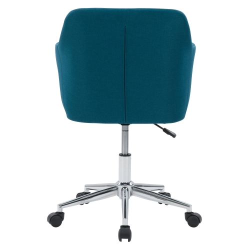 CorLiving WGY-734-C Marlowe Upholstered Chrome Base Task Chair, Dark Blue
