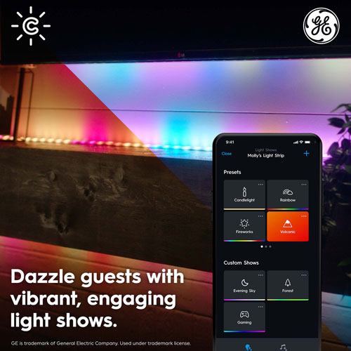 GE Cync 4.9m (16 ft.) Dynamic Effects Gradient Outdoor Smart Light Strip - Multi-Colour