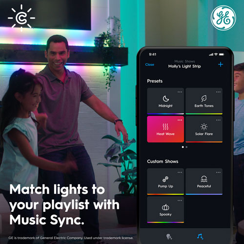 GE Cync 4.9m (16 ft.) Dynamic Effects Gradient Outdoor Smart Light Strip - Multi-Colour