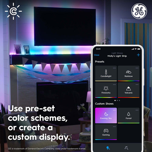 GE Cync 4.9m (16 ft.) Dynamic Effects Gradient Outdoor Smart Light Strip - Multi-Colour