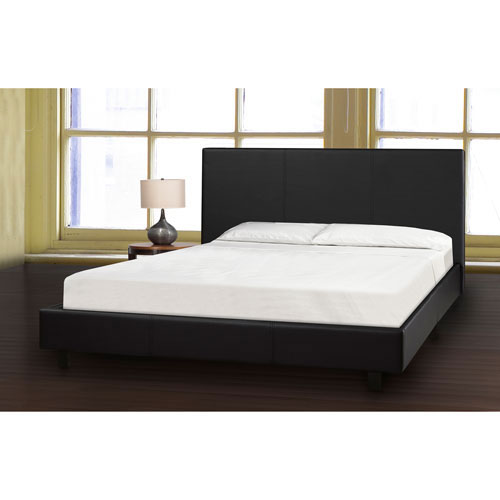 Alexis Contemporary Upholstered Platform Bed - Queen - Black
