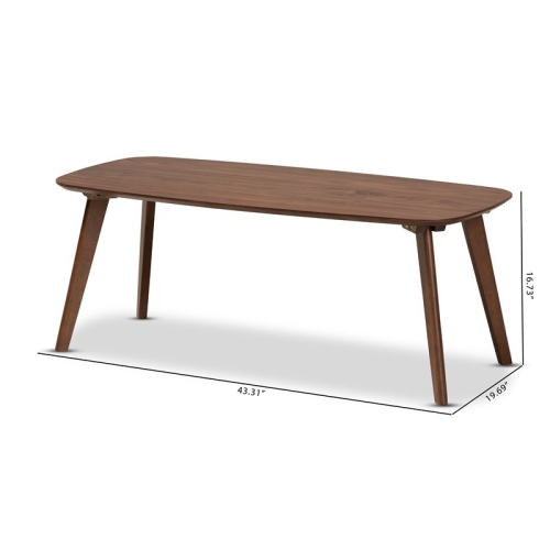 Baxton Studio Dahlia Brown Finished Coffee Table