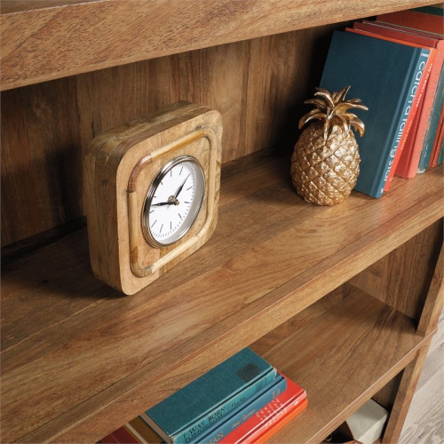Pemberly Row 5-Shelf Tall Wood Bookcase in Sindoori Mango
