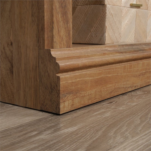 Pemberly Row 5-Shelf Tall Wood Bookcase in Sindoori Mango