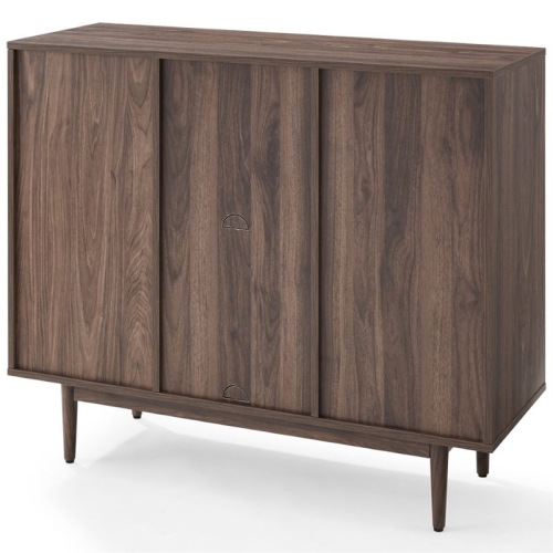 Bowery Hill Six Cubby Wooden Bookcase in Walnut Brown Finish