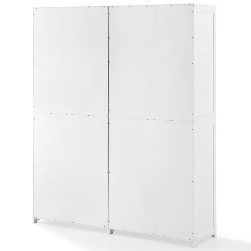 Bowery Hill Tall Wooden Shaker Pantry in White Finish