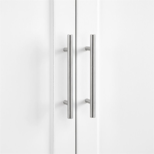 Bowery Hill Tall Wooden Shaker Pantry in White Finish