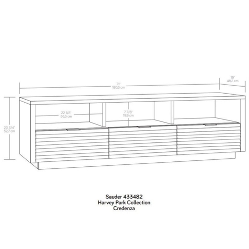 Pemberly Row Engineered Wood TV Stand For TVs Upto 70" in Raven Oak