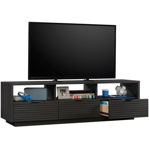 Pemberly Row Engineered Wood TV Stand For TVs Upto 70" in Raven Oak