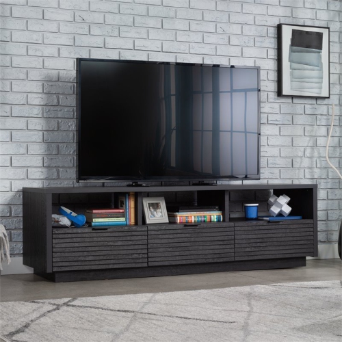 Pemberly Row Engineered Wood TV Stand For TVs Upto 70" in Raven Oak