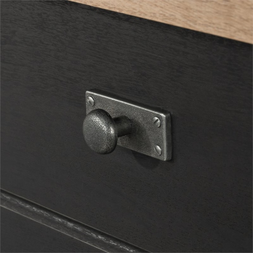 Pemberly Row 4-Drawer Bedroom Chest in Raven Oak with Lintel Oak Accent