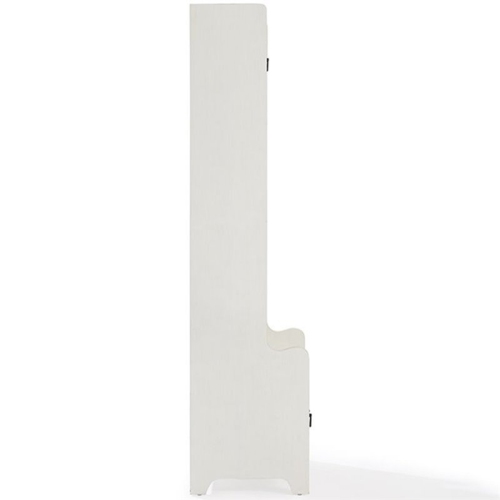 Bowery Hill Engineered Wood Hall Tree in Distressed White Finish