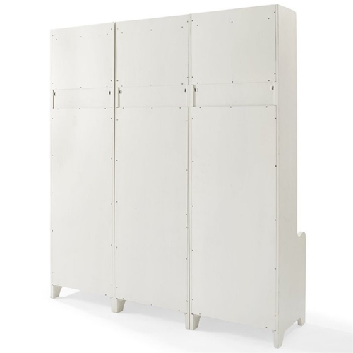 Bowery Hill Engineered Wood Hall Tree in Distressed White