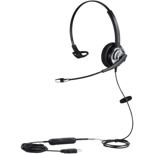 USB Headset with Microphone Noise Cancelling and Volume Controller for Conference Computer PC Headphone for UC Softphone Skype Microsoft Teams Zoom