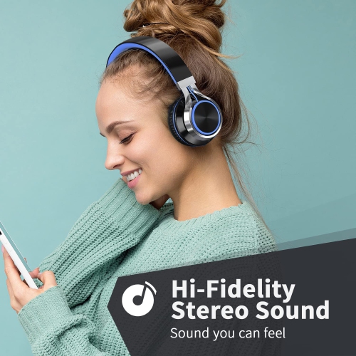 C8 Headphones with Microphone and Volume Control Folding Lightweight 3.5mm Jack Headset for Cellphones Tablets Smartphones Laptop Computer PC