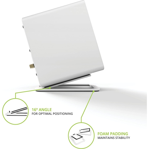 S2 Desktop Speaker Stands for Small Speakers, White