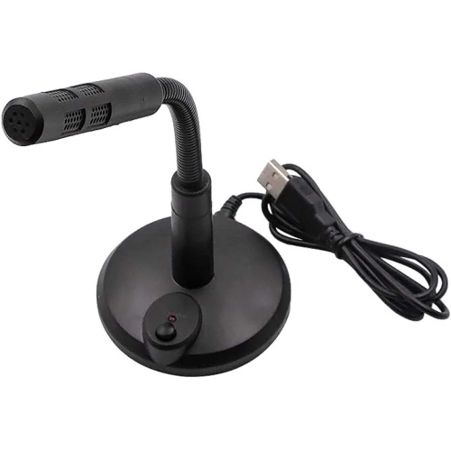 USB Desktop Microphone Mic with On Off Button Mute for Computer Laptop