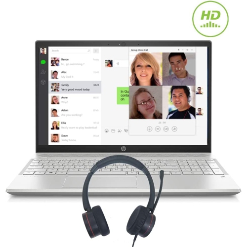 USB Headset with Microphone Noise Cancelling Computer Headphones with Nance Dragon Dictation for Softphone Work from Home Laptop Headset for Skype