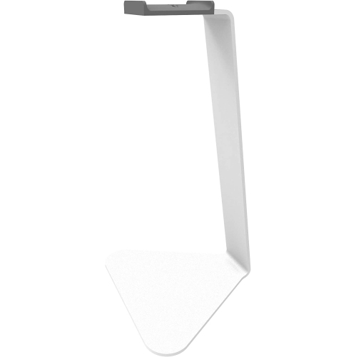 H1W Universal Headphone Stand with Curved Silicone Padding, White