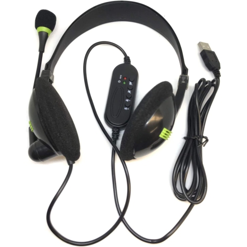 Wholesale Bulk 5 Pack Stereo USB Headphones with Microphone