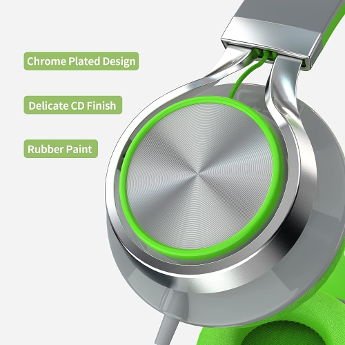 C8 Headphones with Microphone and Volume Control Folding Lightweight 3.5mm Jack Headset for Cellphones Tablets Smartphones Laptop Computer PC