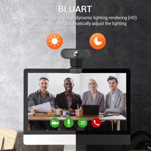 1080P Webcam with Microphone, Web Cam USB Camera, Plug and Play Computer HD Streaming Webcam Video Camera for PC Mac Desktop Laptop YouTube Skype