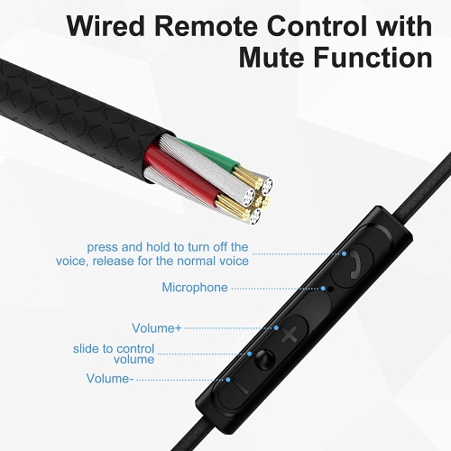 USB Headphones Computer Headset, Noise Cancelling in-Ear Wired Earphones with Microphone 7.5FT for Office Live Broadcast Gaming PS4, Compatible with