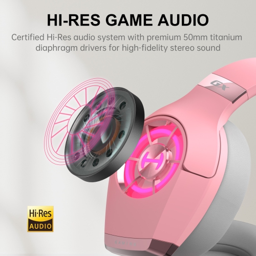 HECATE GX Hi-Res Gaming Wired Gaming Headsets with Microphone RGB Lighting - ENC Noise Cancelling