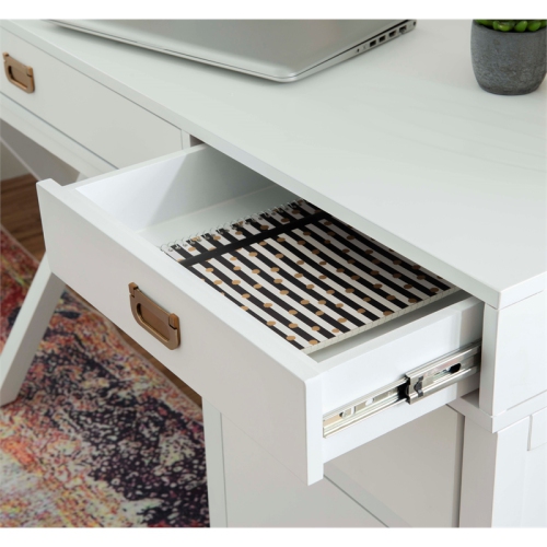 Laysan Home Modern Side Storage Wood Desk in White