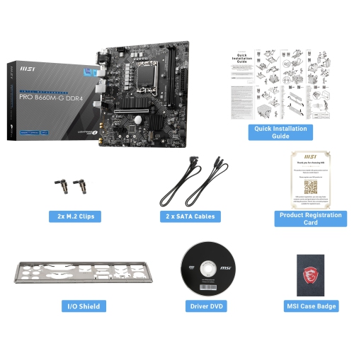 MSI PRO B660M-G DDR4 ProSeries Motherboard