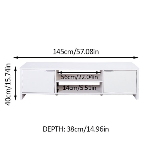 Madesa TV Stand with Cabinet Storage and Open Shelves for 55, 65 Inch Media Storage Gaming Media Console Living Room Entertainment Center Modern