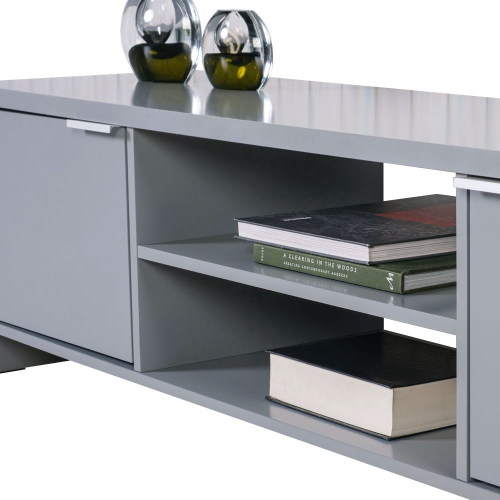 Madesa TV Stand with Cabinet Storage and Open Shelves for 55, 65 Inch Media Storage Gaming Media Console Living Room Entertainment Center Modern