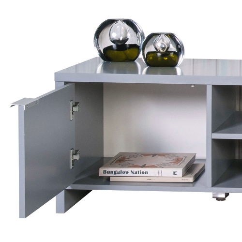 Madesa TV Stand with Cabinet Storage and Open Shelves for 55, 65 Inch Media Storage Gaming Media Console Living Room Entertainment Center Modern